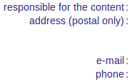 content of the impressum
